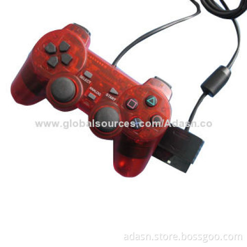 Wired PS2 video game controller with double shock, various color, factory cheap price, hot selling